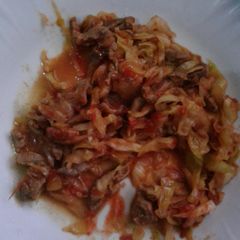 Beef and cabbage stew A picture of Beef and cabbage stew.