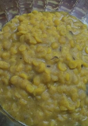A picture of Mishti cholar daal (sweet chana daal).