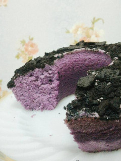 Foto resep Taro and Cookies Cake (Bolu talas oreo)