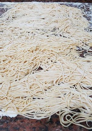 Una foto de Fideos caseros!
