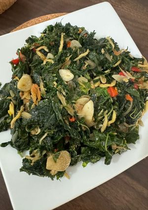 Foto resep Daun Singkong Oseng Teri