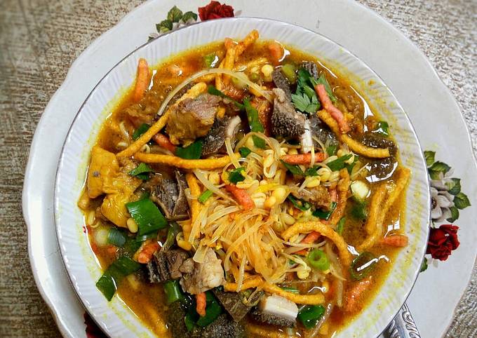 Resep Soto / Sroto Sokaraja Daging Sapi &amp; Babat, Bisa Manjain Lidah