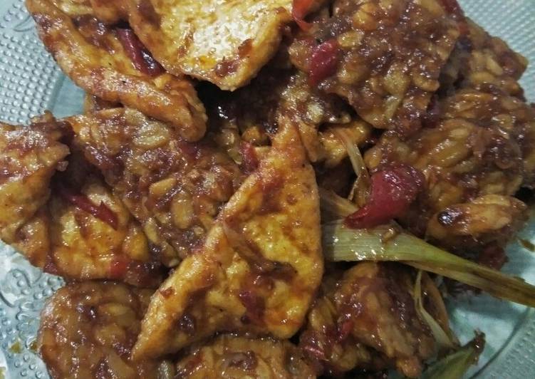 Tempe tahu masak pedas manis