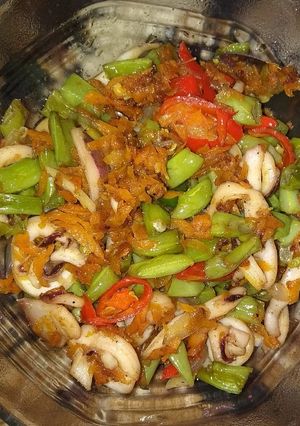 Foto resep Tumis buncis wortel cumi