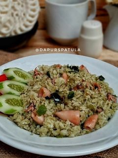 Foto resep Nasi Goreng Cumi asin Cabe ijo