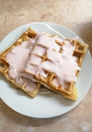 Gofri mascarponés krémmel recept fotója