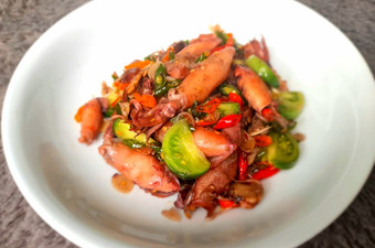 Resep Cumi asin oseng cabe hijau Enak Terbaru