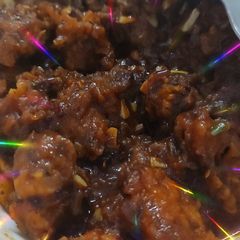 A picture of Chineese vegetable manchurian and ponda noodle#challenge.
