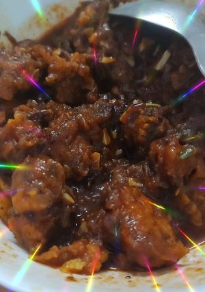 A picture of Chineese vegetable manchurian and ponda noodle#challenge.