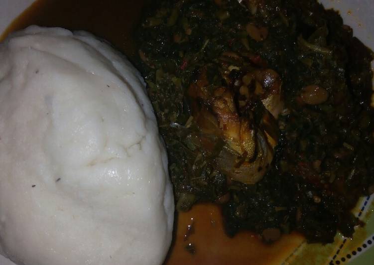 Recipe of Quick Pounded yam with efo riro