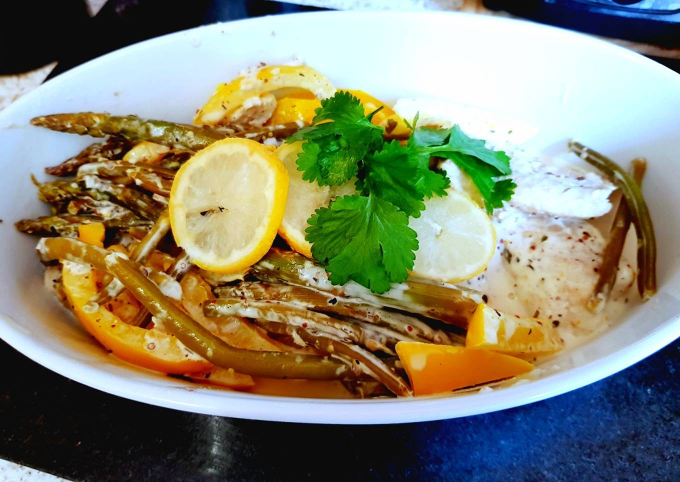 My Lemon Creamed Sea Salt, wholegrain Mustard Fish