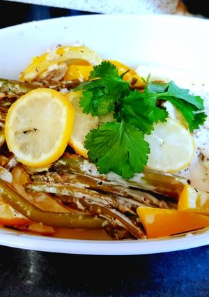 A picture of My Lemon Creamed Sea Salt, wholegrain Mustard Fish.