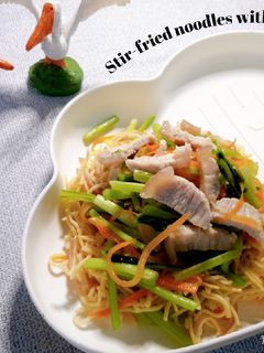 Hình của món Bún mỳ xào thịt rau củ.