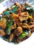 ผัดเผ็ดหมู+ปลาหมึก