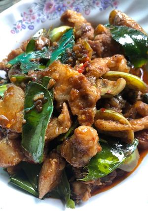 รูปของ ผัดเผ็ดหมู+ปลาหมึก