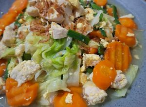 Foto resep Capcay Ayam + Telur 🥕🥬 Lauk Sehat Anti Ribet