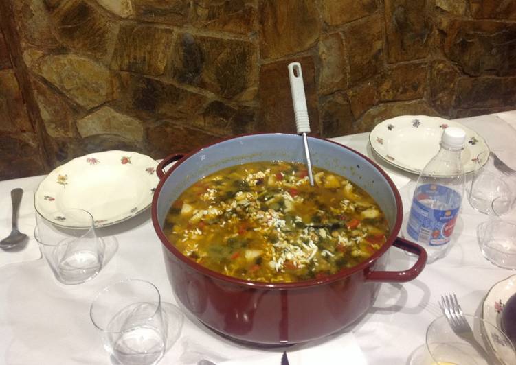 Desarme: Potaje de vigilia. Garbanzos con bacalao y espinacas