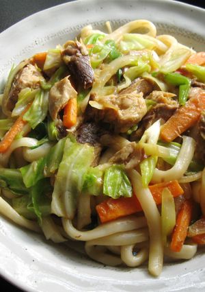 A picture of Mackerel ‘Chan-Chan-Yaki’ Udon.