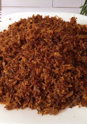 Foto resep Abon Ayam Homemade stok lauk di bulan Ramadhan