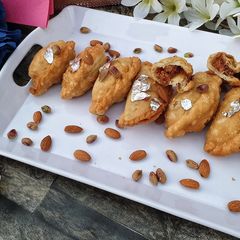 Coconut sweet samose A picture of Coconut sweet samose.