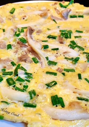 Hình của món Trứng Chiên Nấm Bào Ngư.