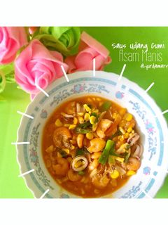Foto resep Saus Udang Cumi Asam Manis