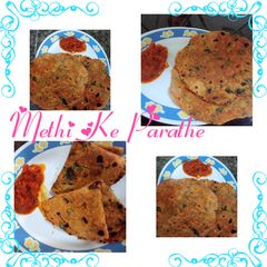 A picture of Methi ke parathe.