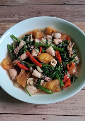 Foto resep Tumis Kangkung Cumi Asin