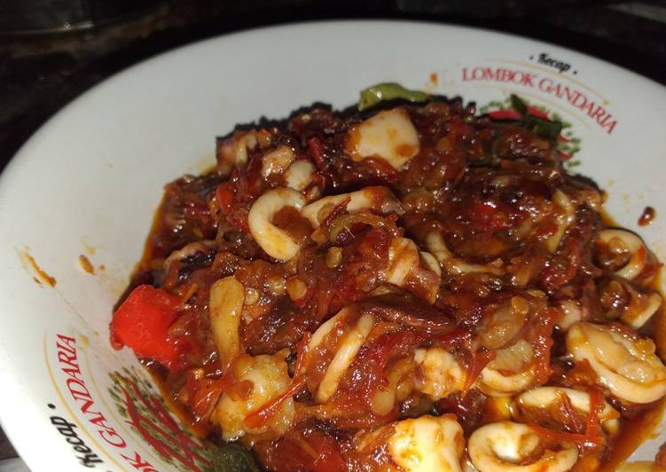 Langkah Mudah untuk Menyiapkan Sambal baby cumi II, Lezat Sekali