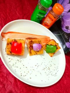 अचारी ब्रेड टिक्का (Achari Bread Tikka recipe in Hindi) रेसिपी मुख्य फोटो