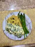 Pollo en crema con espinacas