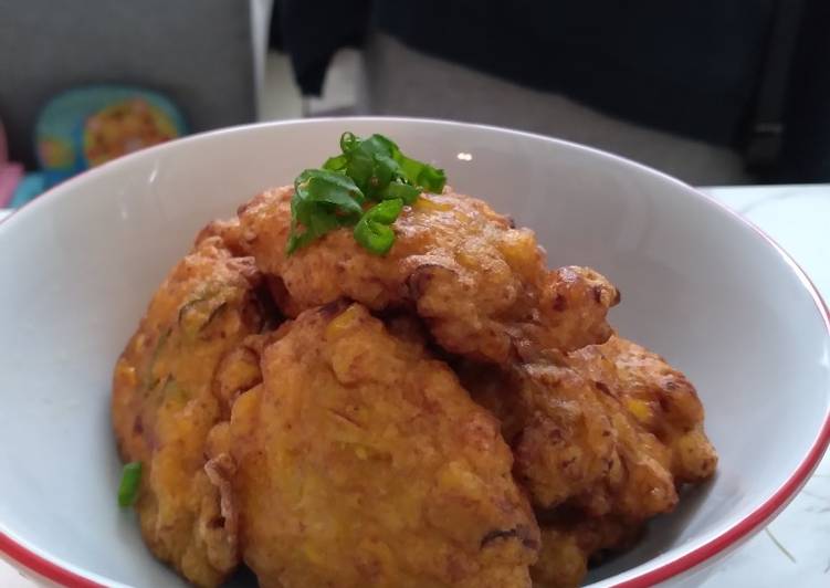 Calon jagung udang / dadar jagung Udang