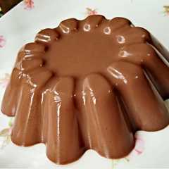 รูปของ Pudding Coklat Lembut Padat Tidak Berair