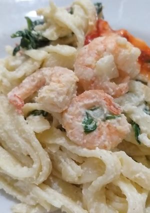 Foto resep Creamy shrimp pasta