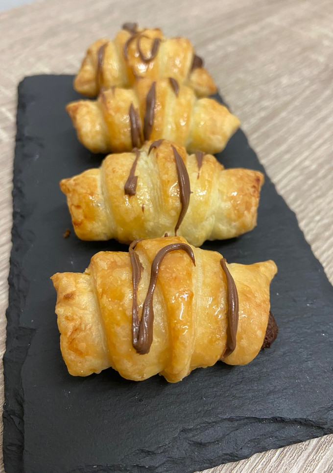 Una foto de Mini croissants de Nutella en airfryer