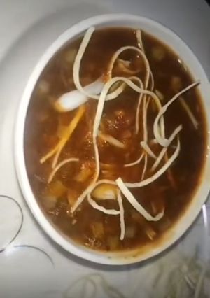 A picture of Manchow Soup.