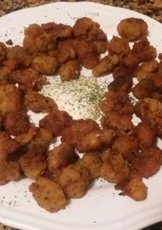 Una foto de Mollejas de pollo empanadas con oli-oli