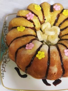 عکسی از دستور کیک موزی شکلاتی