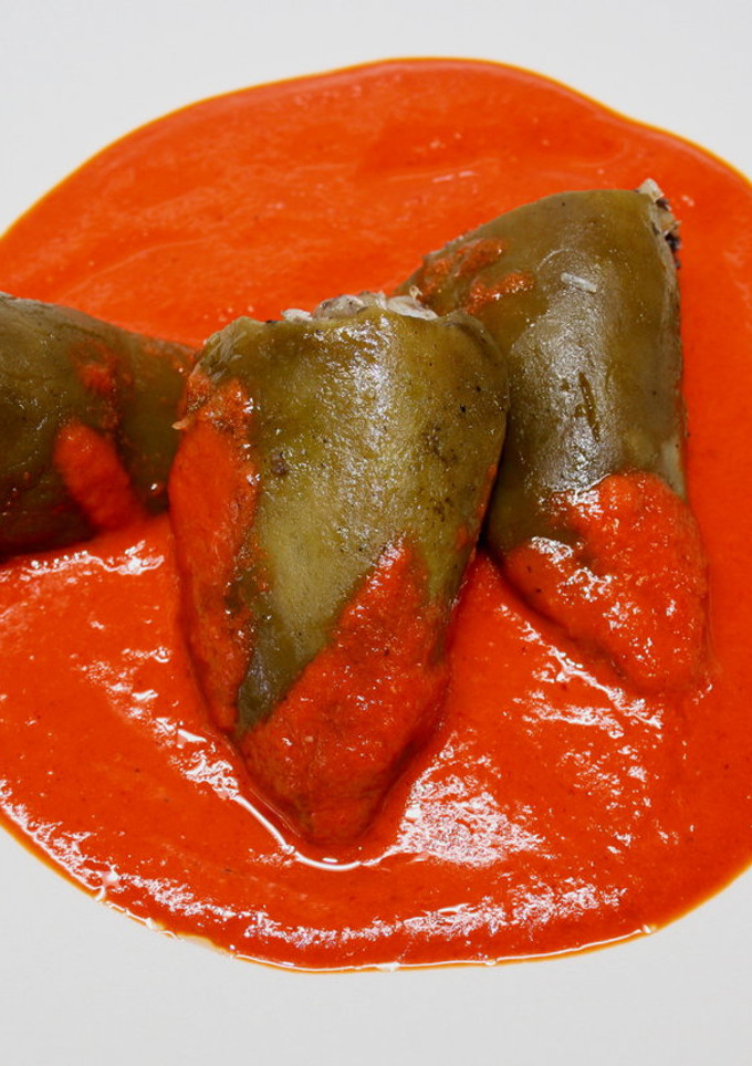 Una foto de Pimientos del piquillo verdes rellenos