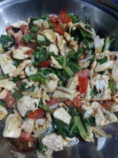 Una foto de Fajitas de pollo con acelgas