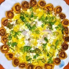 A picture of Bakar vadi instant chaat.