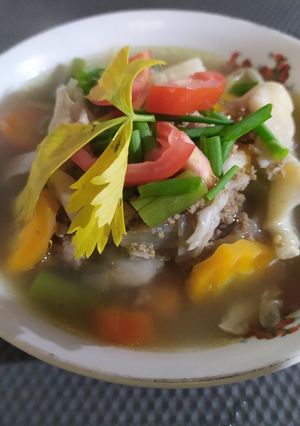 Foto resep Sup Jamur Tiram Daging Giling