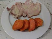 Una foto de boniatos o batata al horno