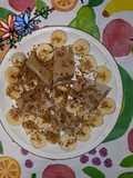 Queso de avena, plátano, polen de abeja y estevia