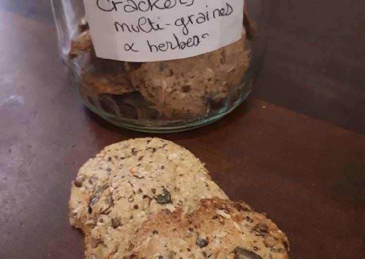 Crackers aux graines et herbes