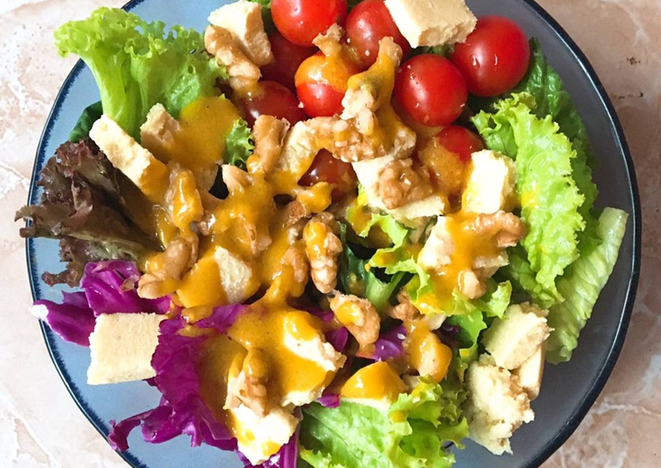 Salad with Honey Mustard Dressing