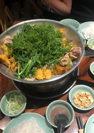Hình của món Bún cá chấm/ chả cá Lã Vọng.