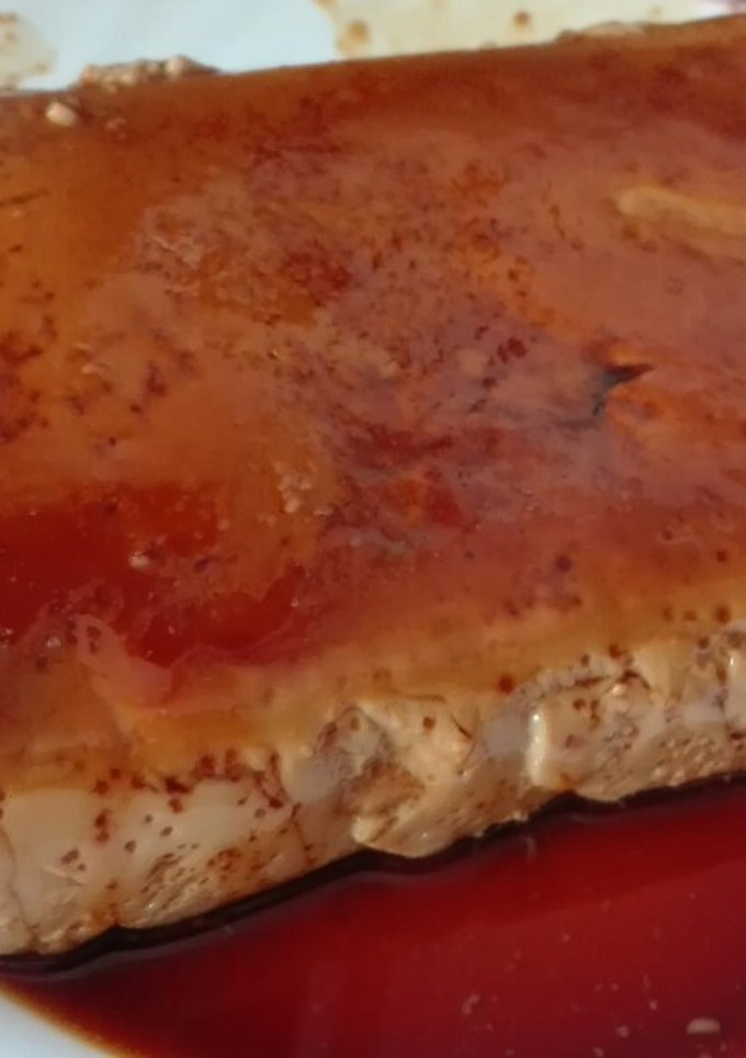 Una foto de Flan casero de café
