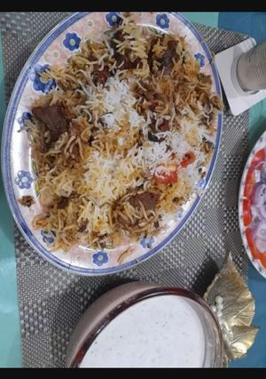 A picture of Beef biryani.
