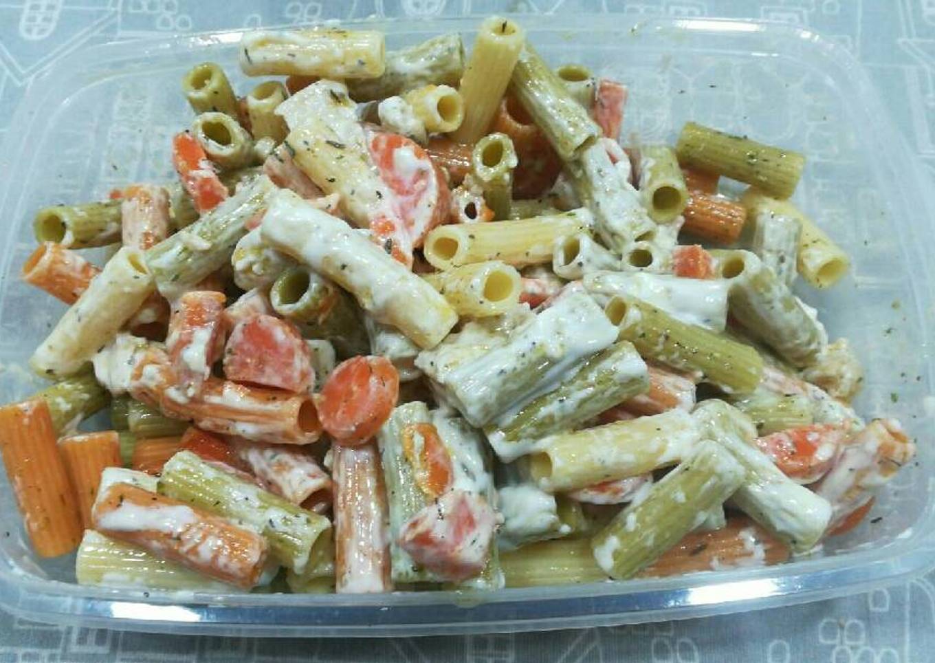 Ensalada de pasta para tupper